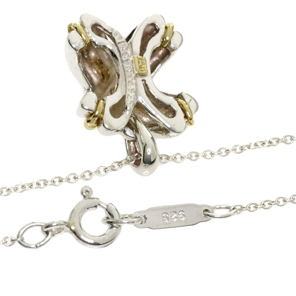 Tiffany Signature Necklace Silver Yellow Gold Co